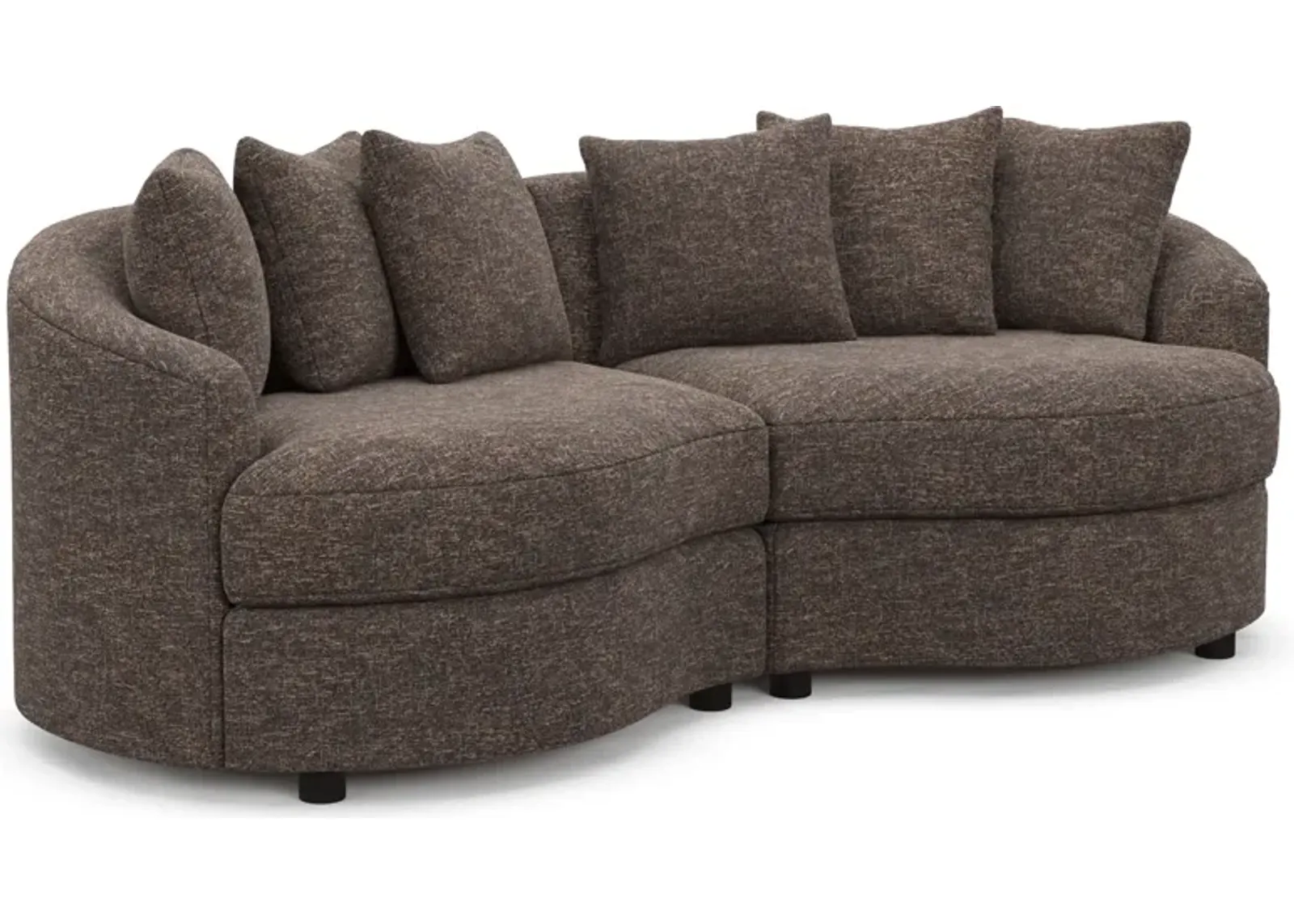 Allegra Foam Comfort 2-Piece Sectional - M Walnut