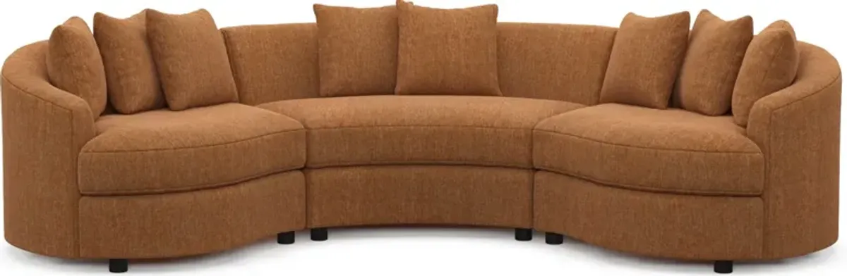 Allegra Foam Comfort 3-Piece Sectional - Contessa Ginger