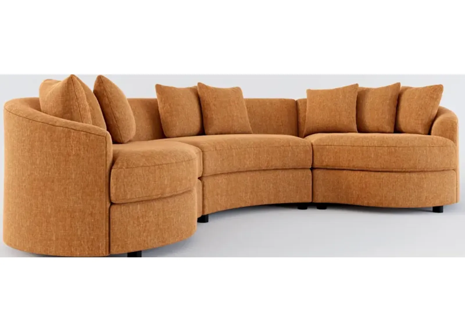 Allegra Foam Comfort 3-Piece Sectional - Contessa Ginger