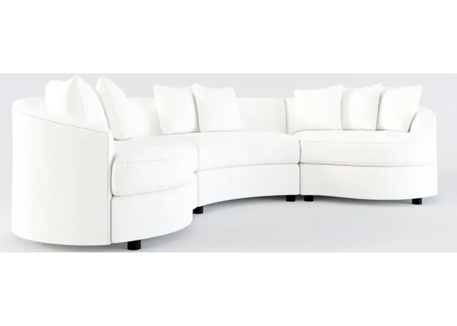 Allegra Foam Comfort 3-Piece Sectional - Contessa Vanilla