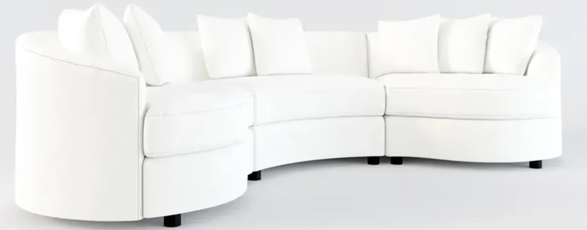 Allegra Foam Comfort 3-Piece Sectional - Contessa Vanilla