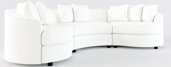 Allegra Foam Comfort 3-Piece Sectional - Contessa Vanilla