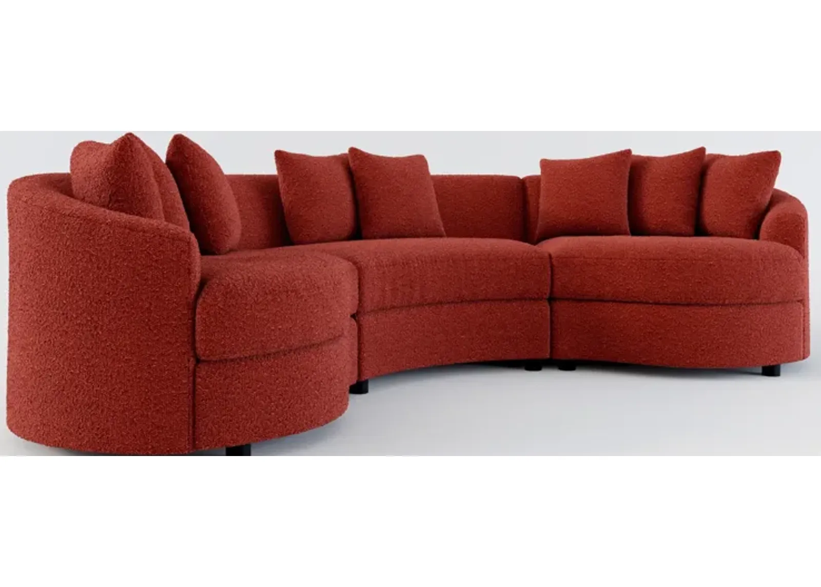 Allegra Foam Comfort 3-Piece Sectional - Bloke Brick