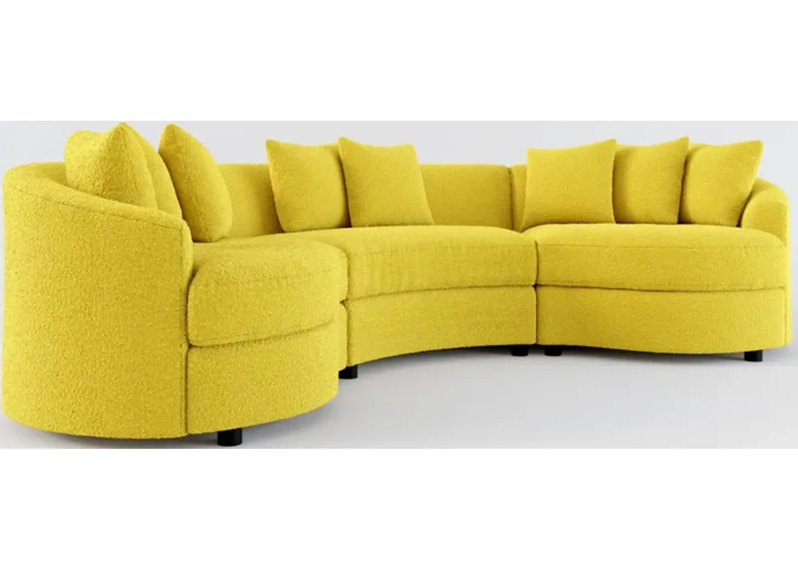 Allegra Foam Comfort 3-Piece Sectional - Bloke Goldenrod