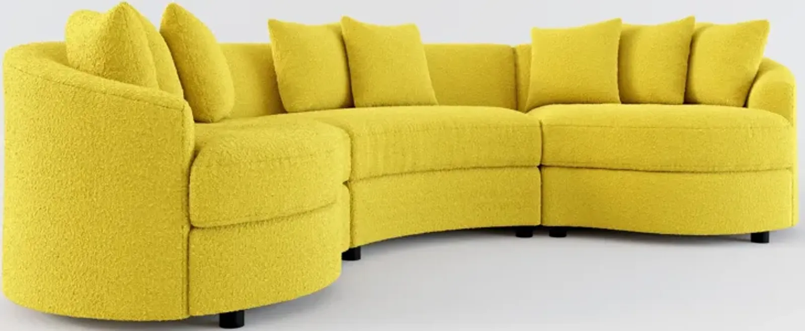 Allegra Foam Comfort 3-Piece Sectional - Bloke Goldenrod