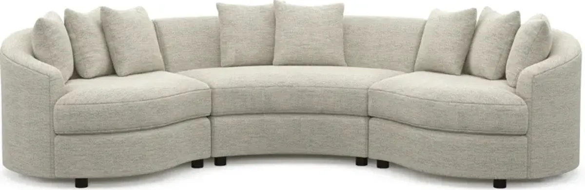 Allegra Foam Comfort 3-Piece Sectional - Merino Chalk