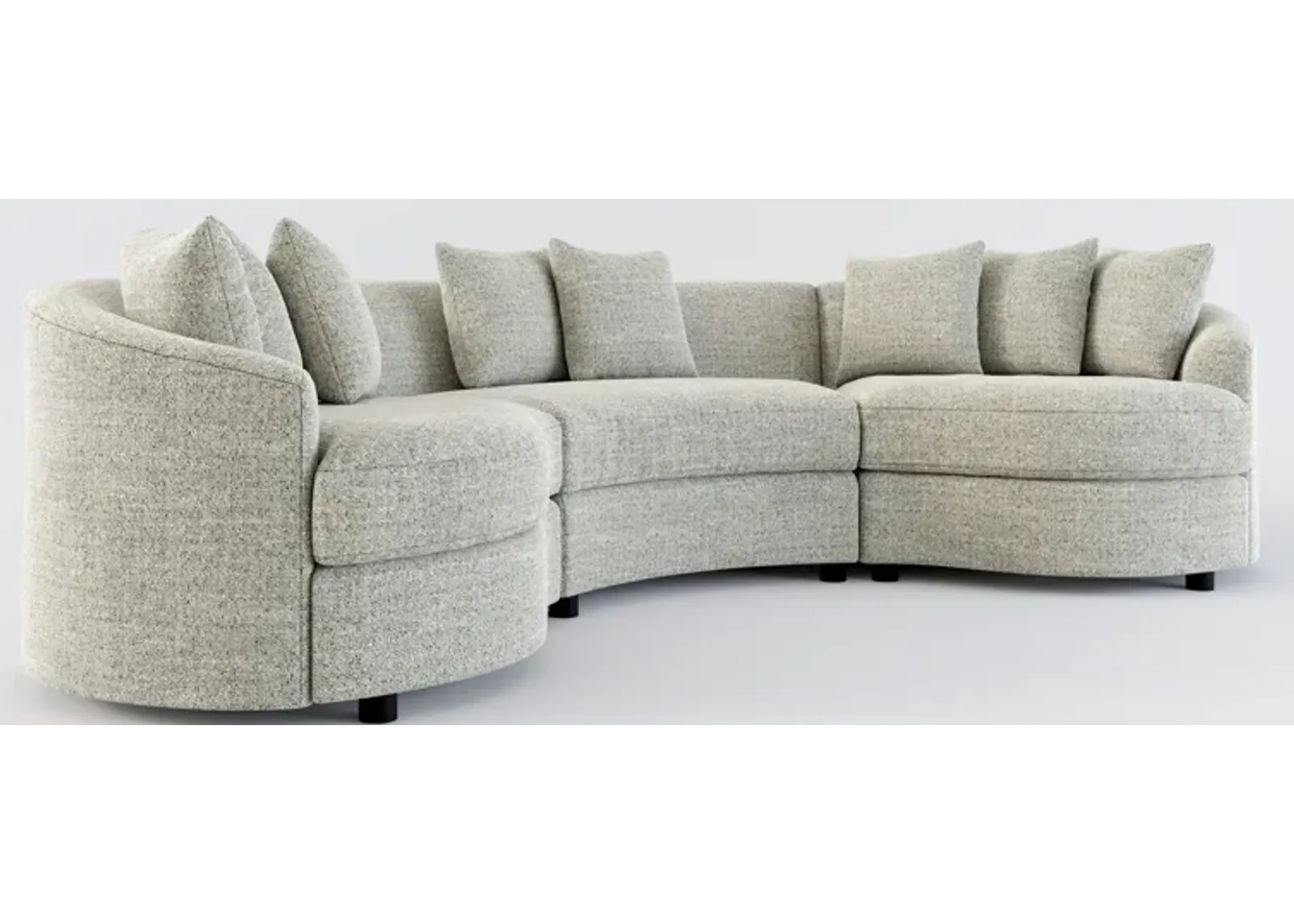 Allegra Foam Comfort 3-Piece Sectional - Pandora Pepper