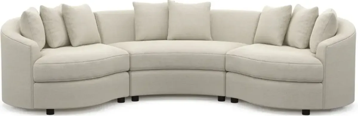 Allegra Foam Comfort 3-Piece Sectional - Curious Pearl