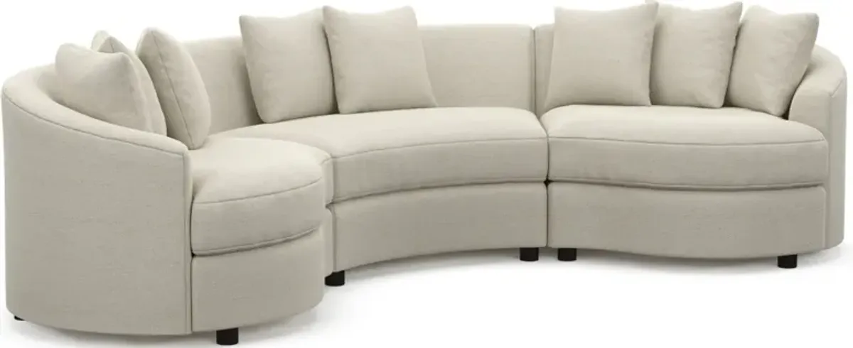 Allegra Foam Comfort 3-Piece Sectional - Curious Pearl