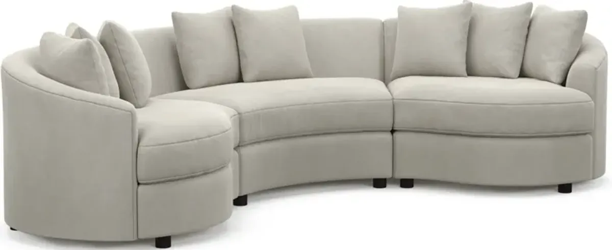 Allegra Foam Comfort 3-Piece Sectional - Laurent Beach