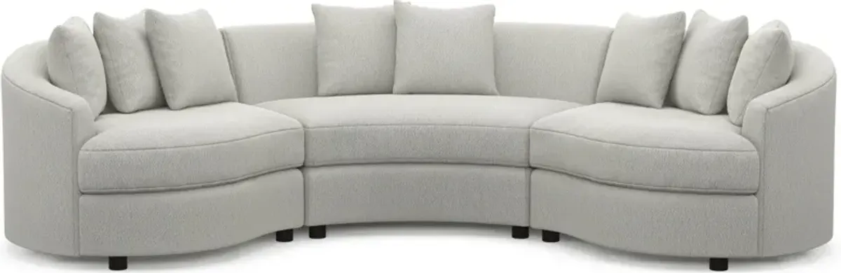 Allegra Foam Comfort 3-Piece Sectional - Oslo Snow