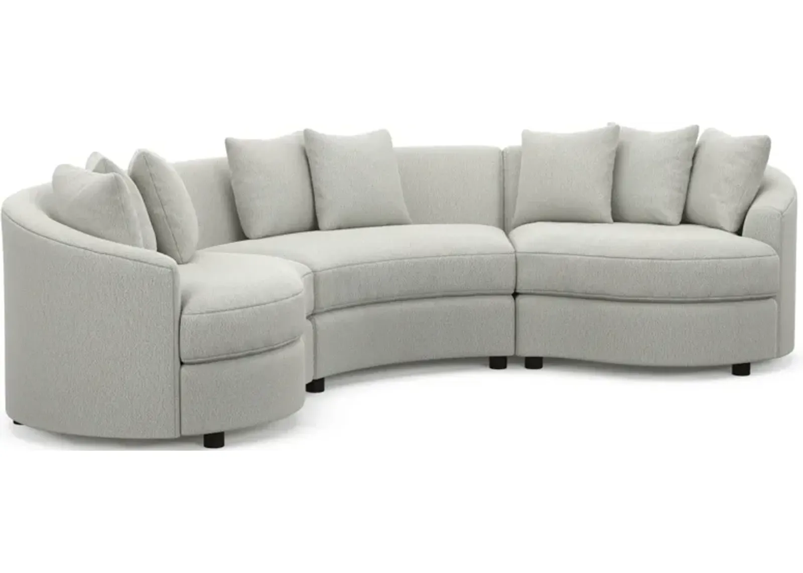 Allegra Foam Comfort 3-Piece Sectional - Oslo Snow