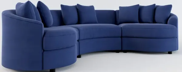 Allegra Foam Comfort 3-Piece Sectional - Abington Indigo