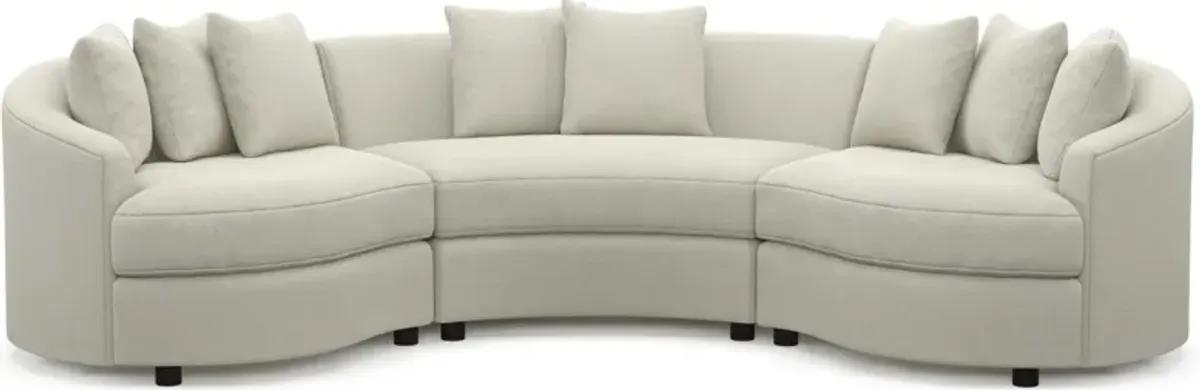 Allegra Foam Comfort 3-Piece Sectional - Anders Ivory