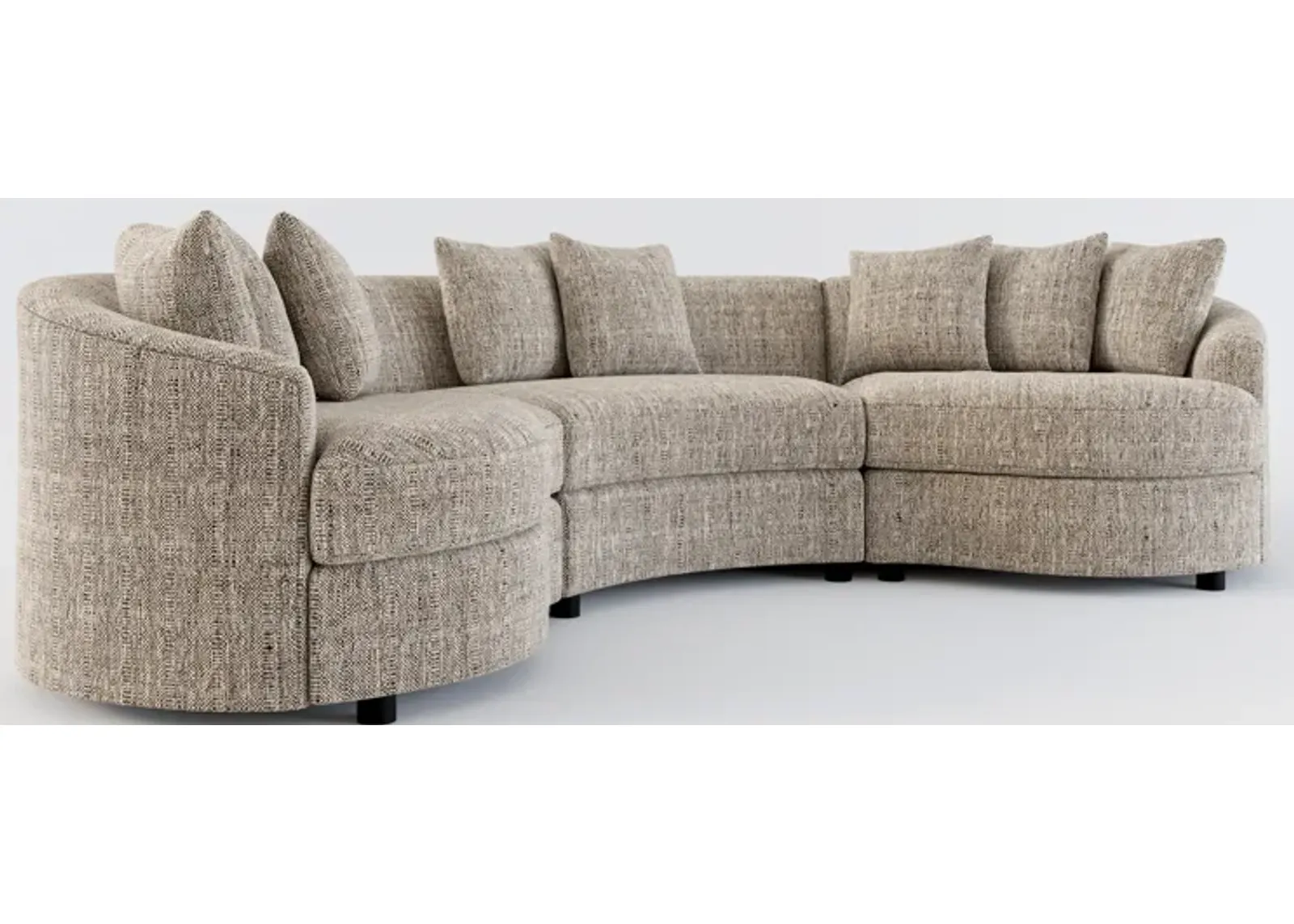 Allegra Foam Comfort 3-Piece Sectional - Mason Flint