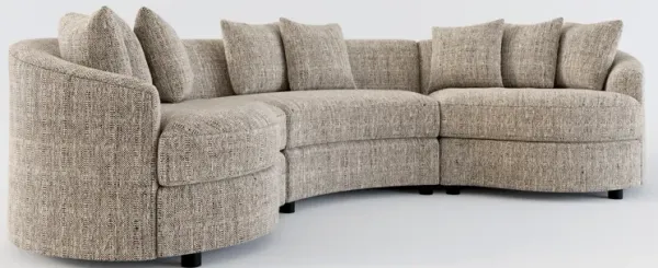Allegra Foam Comfort 3-Piece Sectional - Mason Flint