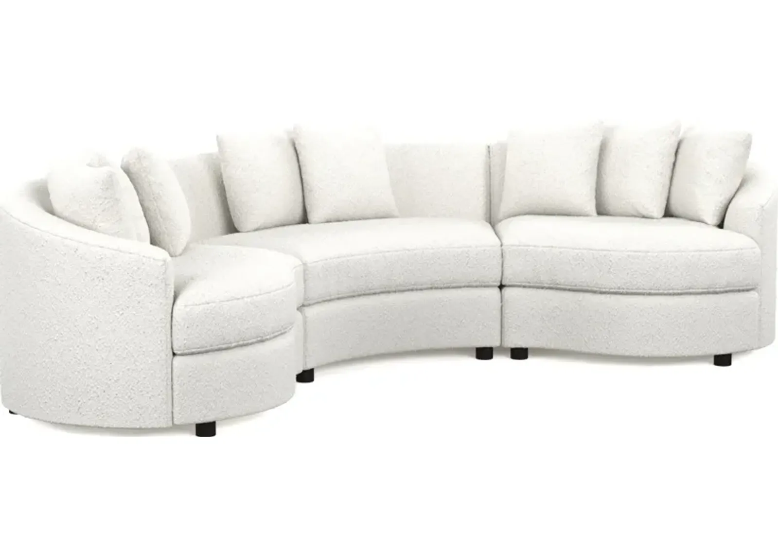 Allegra Foam Comfort 3-Piece Sectional - Bloke Snow