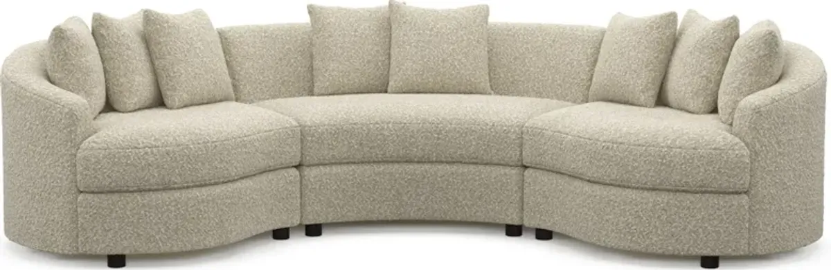 Allegra Foam Comfort 3-Piece Sectional - Bloke Cotton