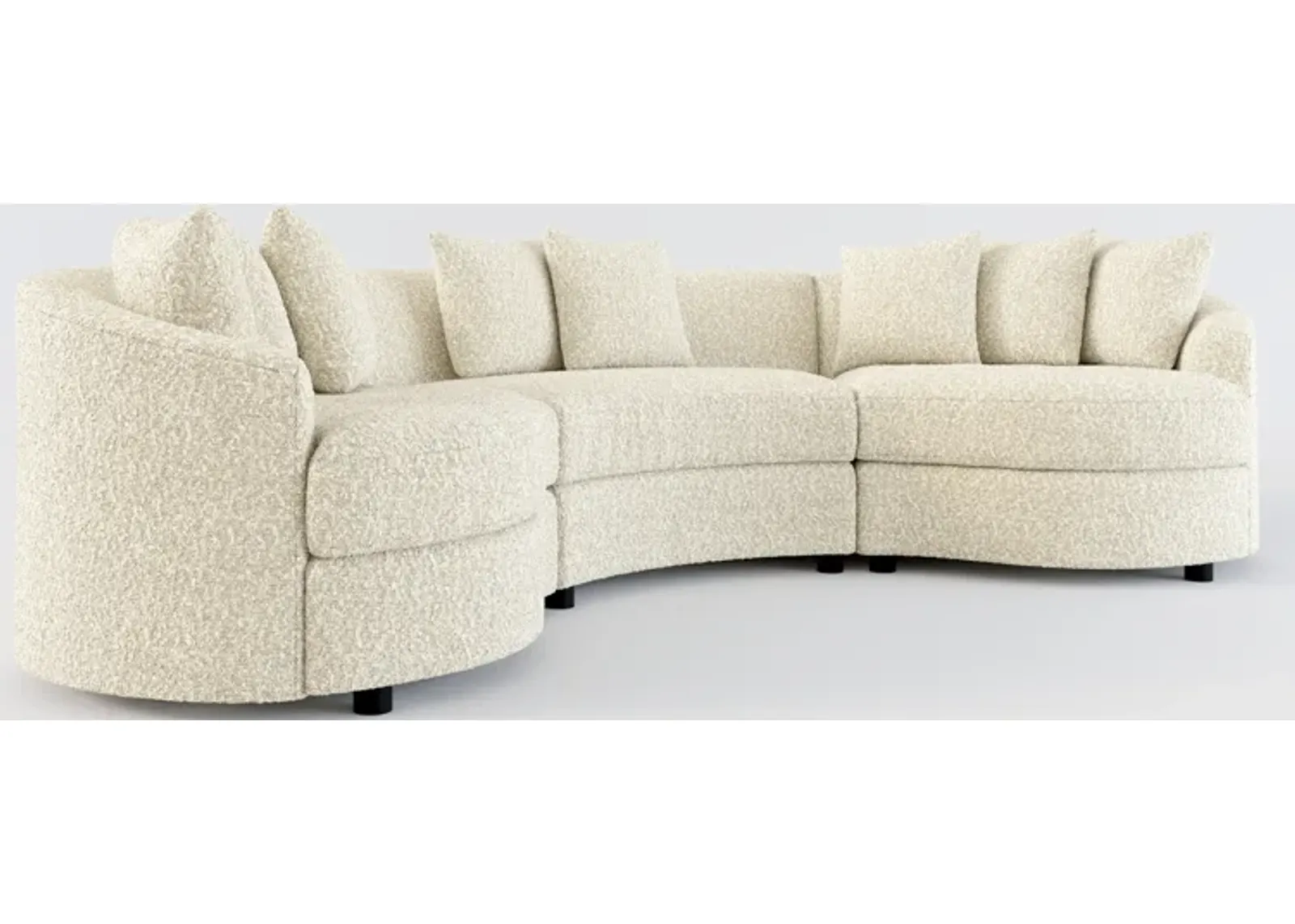 Allegra Foam Comfort 3-Piece Sectional - Bloke Cotton