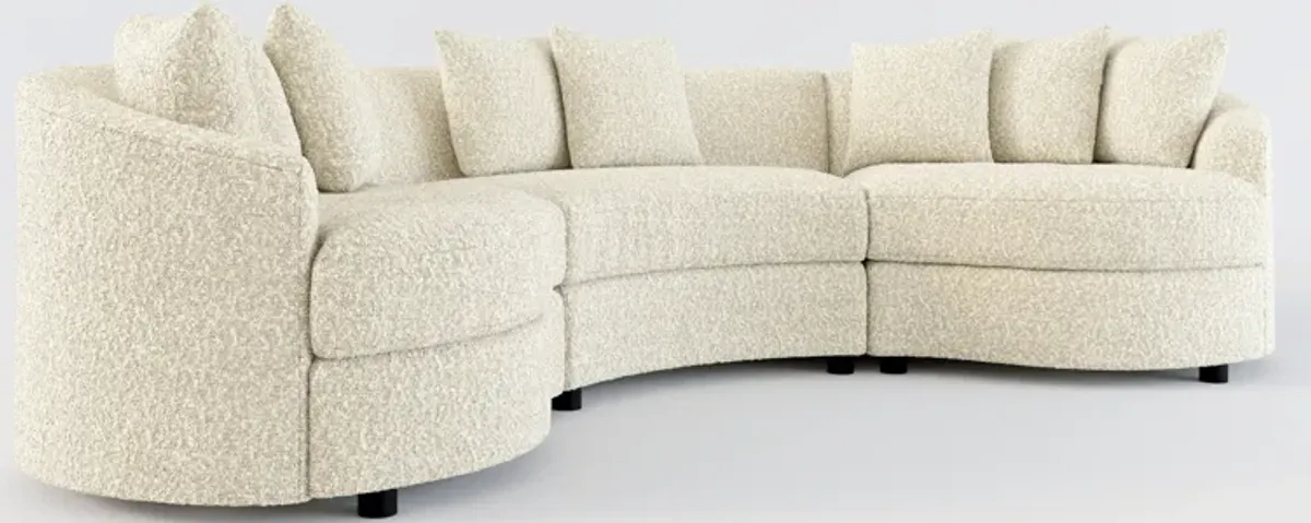 Allegra Foam Comfort 3-Piece Sectional - Bloke Cotton