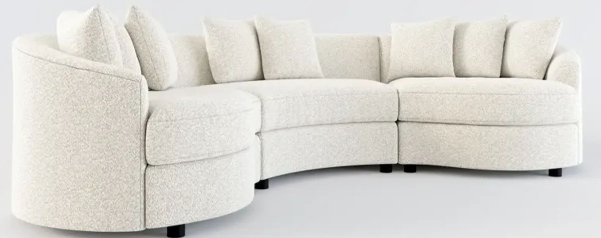 Allegra Foam Comfort 3-Piece Sectional - Muse Stone