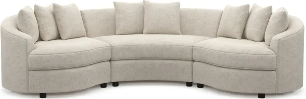 Allegra Foam Comfort 3-Piece Sectional - M Ivory