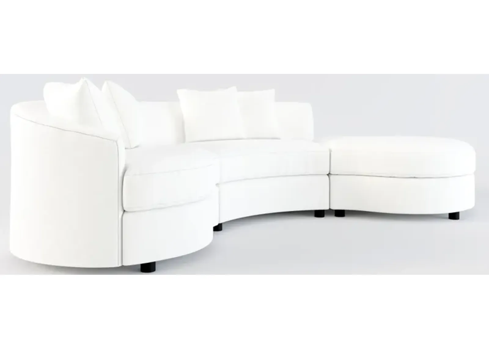 Allegra Foam Comfort 3-Piece Sectional with Right-Facing Chaise - Contessa Vanilla