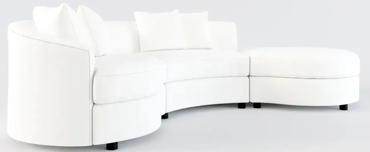 Allegra Foam Comfort 3-Piece Sectional with Right-Facing Chaise - Contessa Vanilla