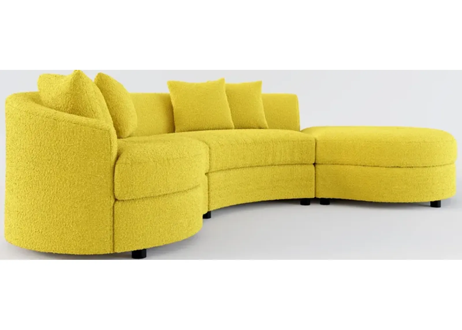 Allegra Foam Comfort 3-Piece Sectional with Right-Facing Chaise - Bloke Goldenrod