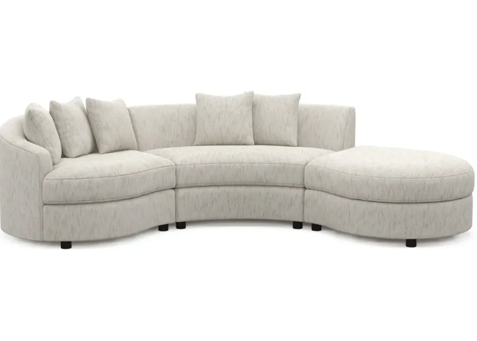 Allegra Foam Comfort 3-Piece Sectional with Right-Facing Chaise - P.T. Cream