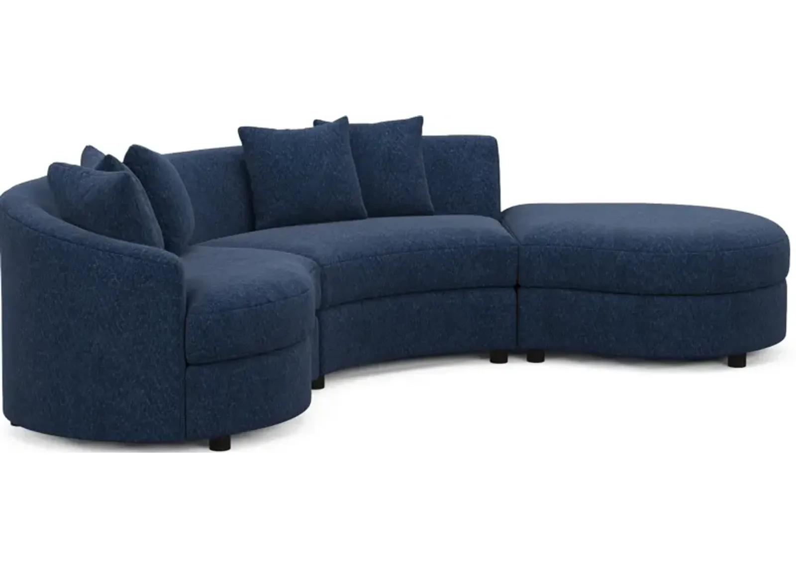 Allegra Foam Comfort 3-Piece Sectional with Right-Facing Chaise - Oslo Navy