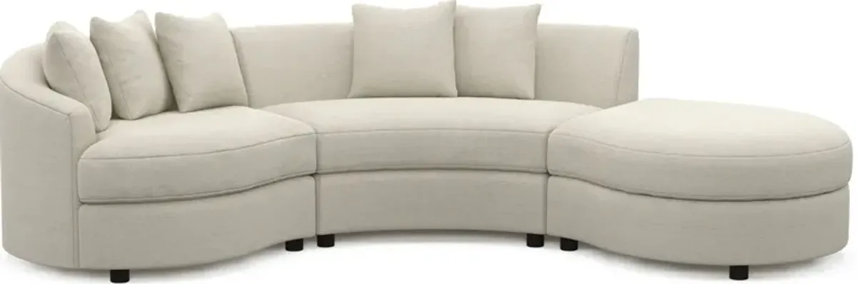 Allegra Foam Comfort 3-Piece Sectional with Right-Facing Chaise - Curious Pearl