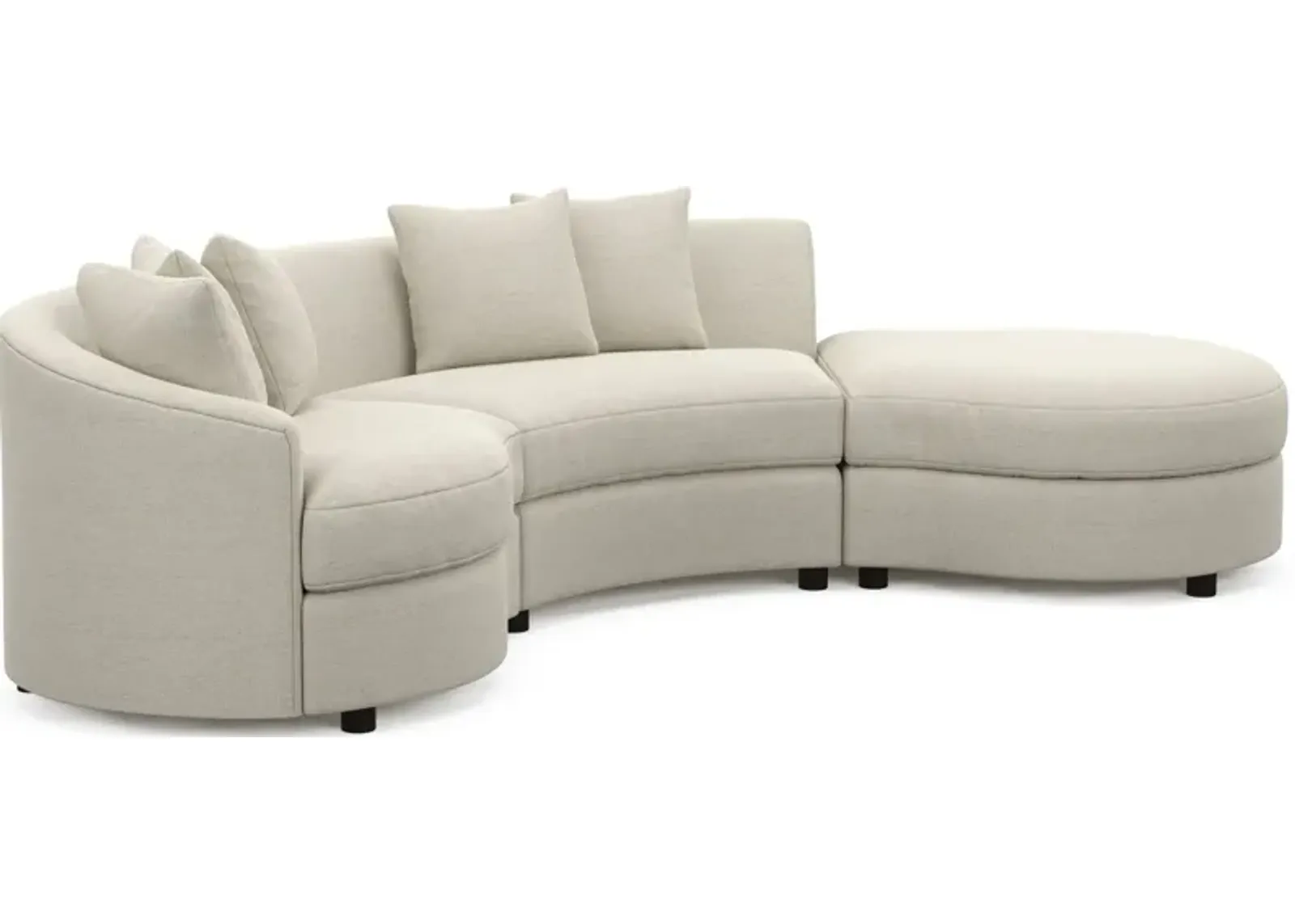 Allegra Foam Comfort 3-Piece Sectional with Right-Facing Chaise - Curious Pearl