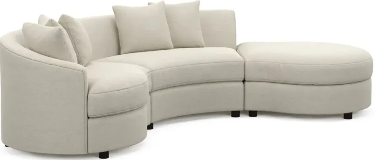 Allegra Foam Comfort 3-Piece Sectional with Right-Facing Chaise - Curious Pearl