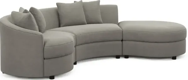 Allegra Foam Comfort 3-Piece Sectional with Right-Facing Chaise - Abington Fog