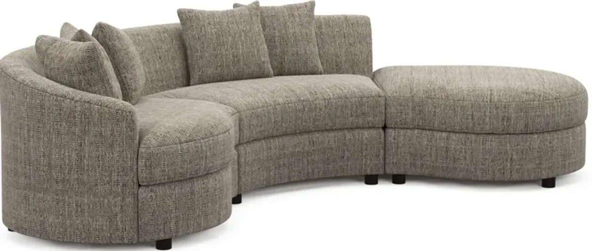 Allegra Foam Comfort 3-Piece Sectional with Right-Facing Chaise - Mason Flint