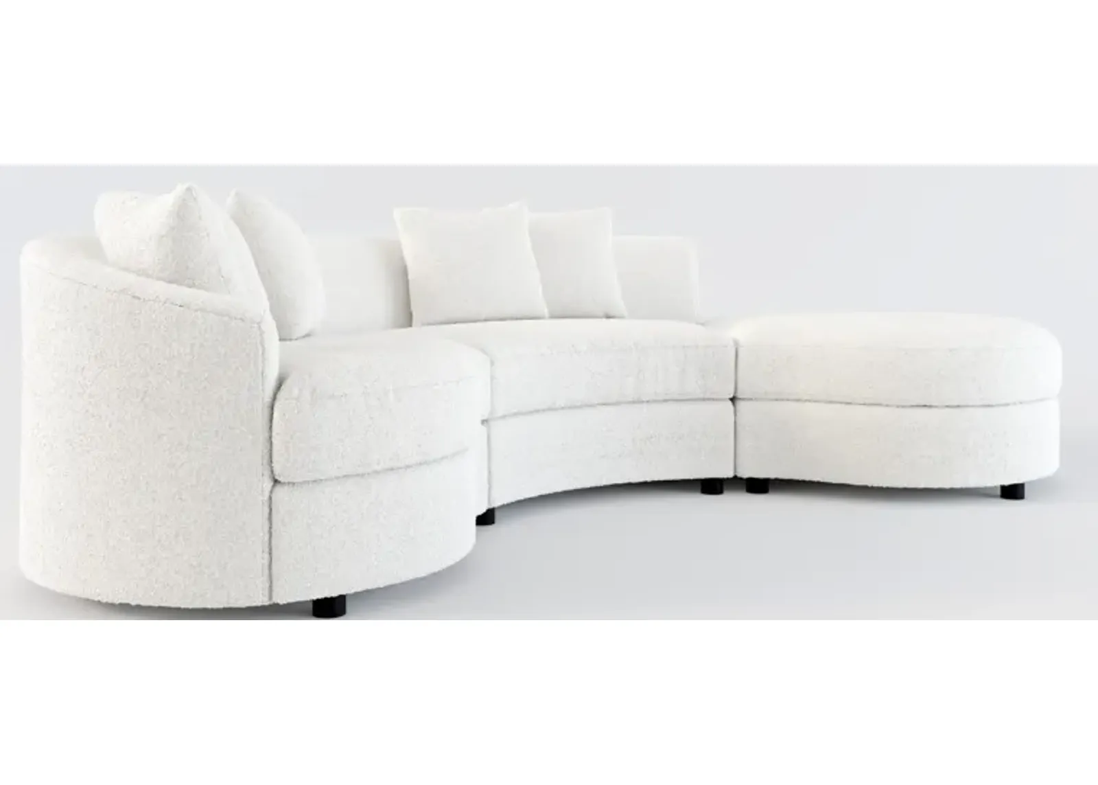 Allegra Foam Comfort 3-Piece Sectional with Right-Facing Chaise - Bloke Snow