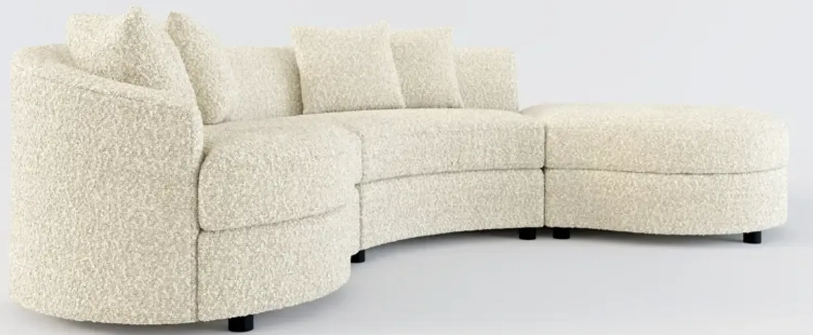 Allegra Foam Comfort 3-Piece Sectional with Right-Facing Chaise - Bloke Cotton