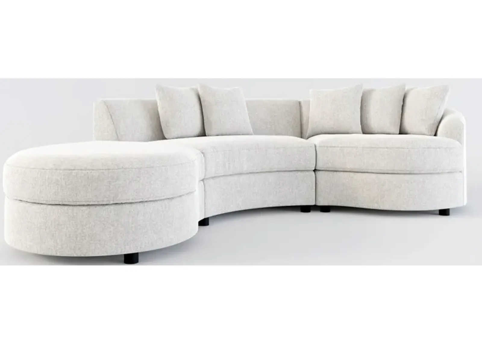 Allegra Foam Comfort 3-Piece Sectional with Left-Facing Chaise - Burmese Granite