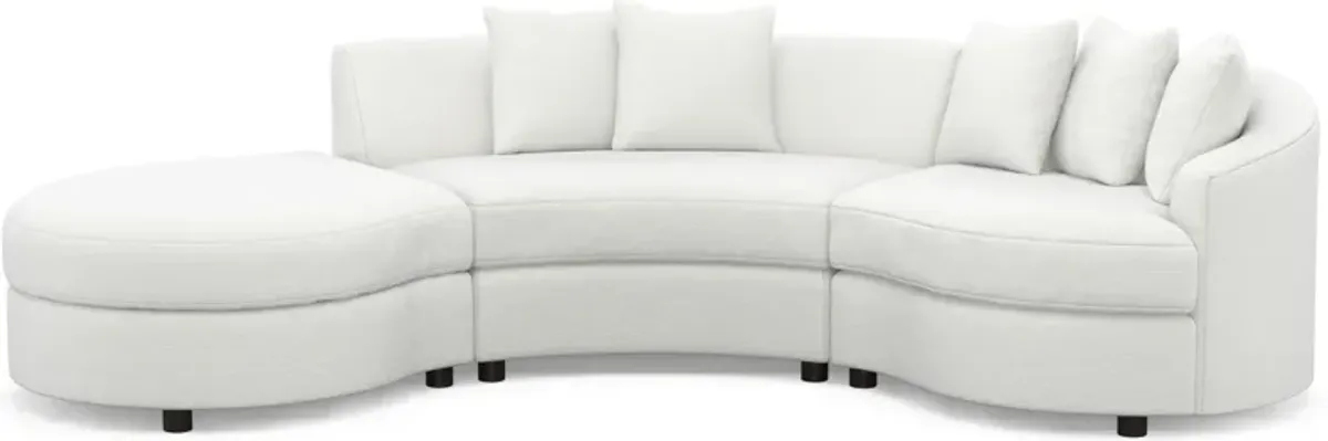 Allegra Foam Comfort 3-Piece Sectional with Left-Facing Chaise - Contessa Vanilla