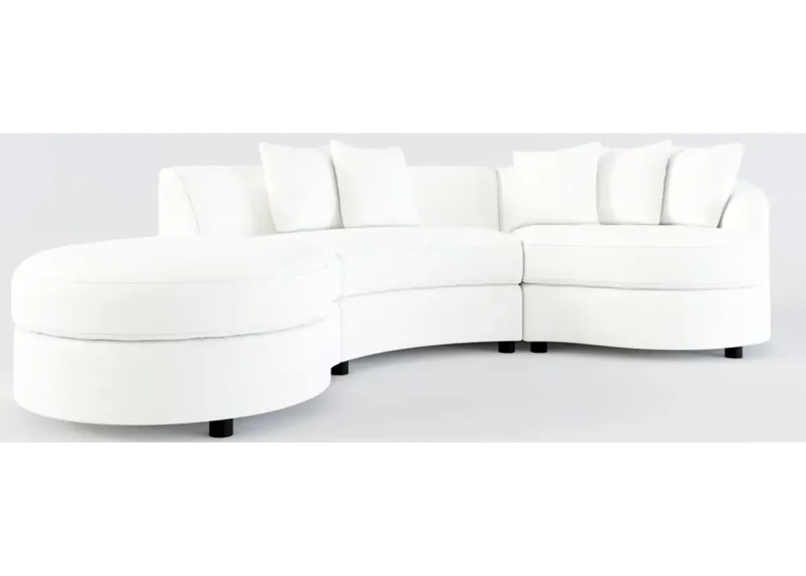 Allegra Foam Comfort 3-Piece Sectional with Left-Facing Chaise - Contessa Vanilla