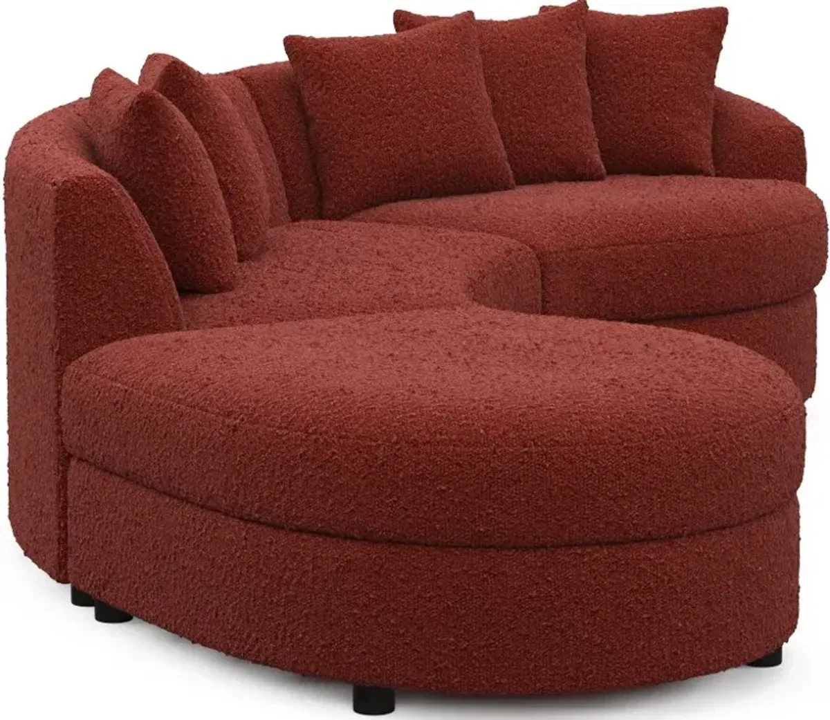Allegra Foam Comfort 3-Piece Sectional with Left-Facing Chaise - Bloke Brick