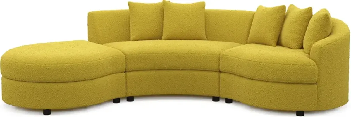 Allegra Foam Comfort 3-Piece Sectional with Left-Facing Chaise - Bloke Goldenrod