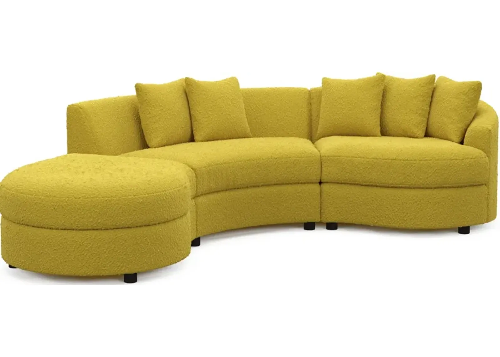 Allegra Foam Comfort 3-Piece Sectional with Left-Facing Chaise - Bloke Goldenrod