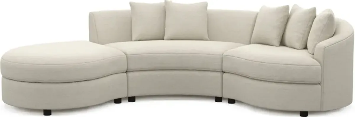 Allegra Foam Comfort 3-Piece Sectional with Left-Facing Chaise - Curious Pearl