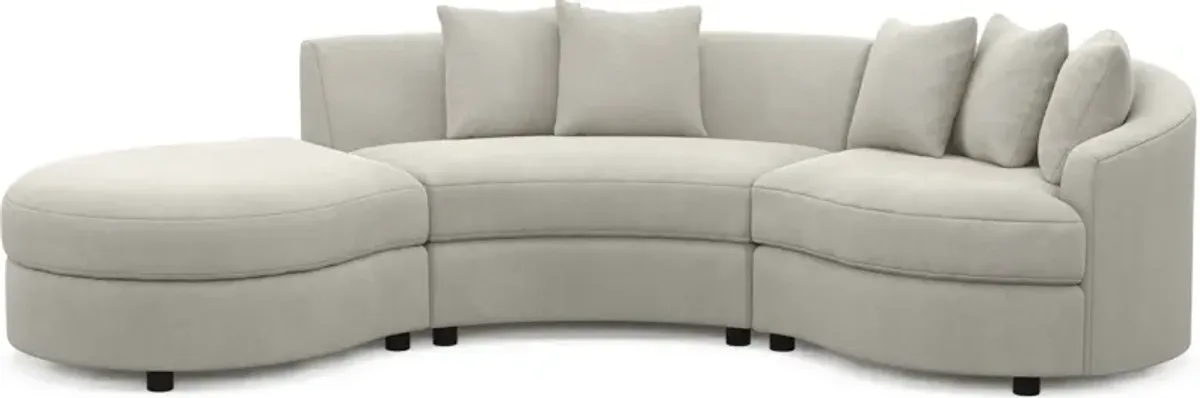 Allegra Foam Comfort 3-Piece Sectional with Left-Facing Chaise - Laurent Beach