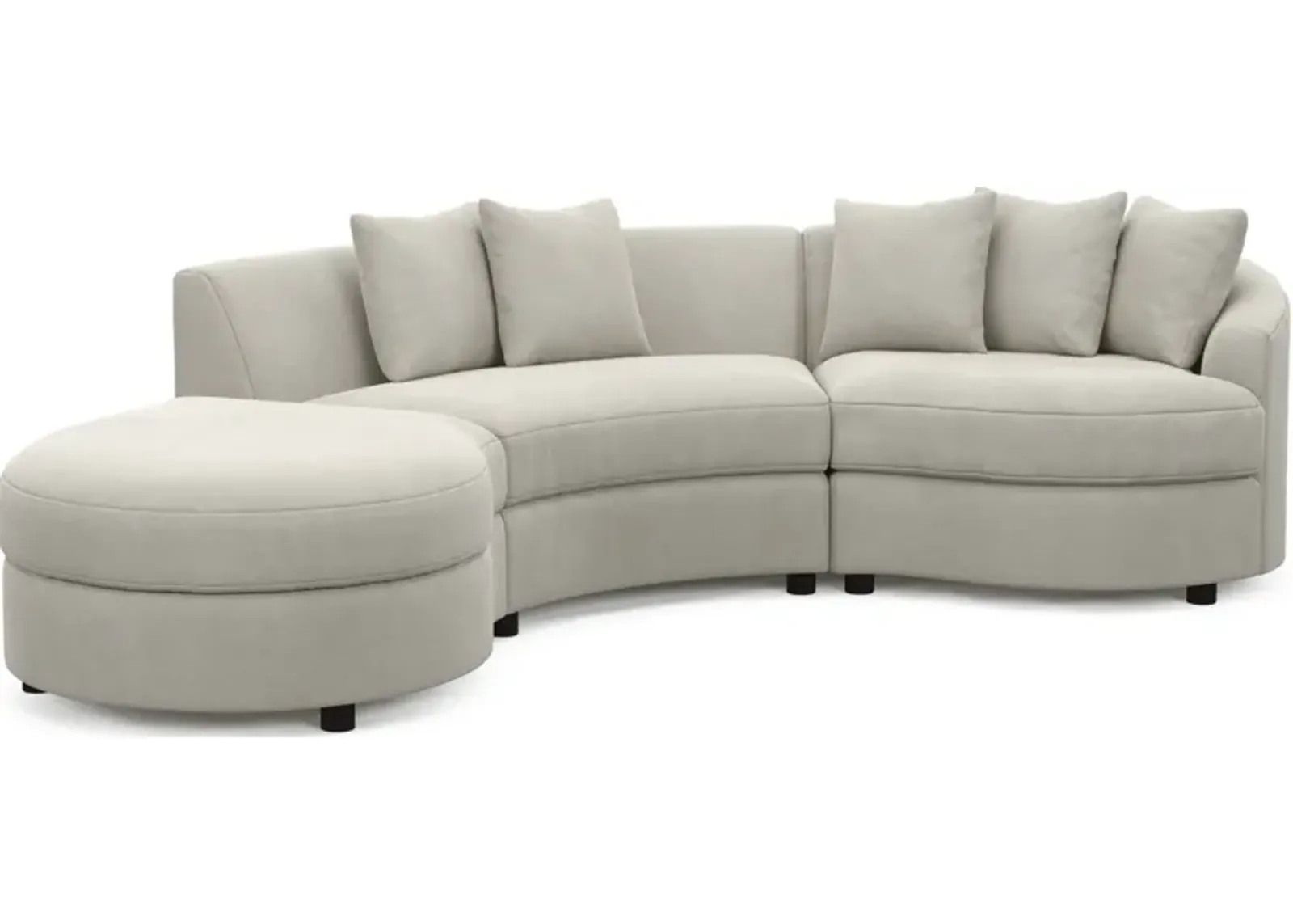 Allegra Foam Comfort 3-Piece Sectional with Left-Facing Chaise - Laurent Beach