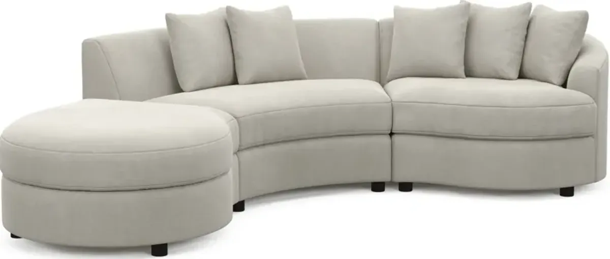 Allegra Foam Comfort 3-Piece Sectional with Left-Facing Chaise - Laurent Beach