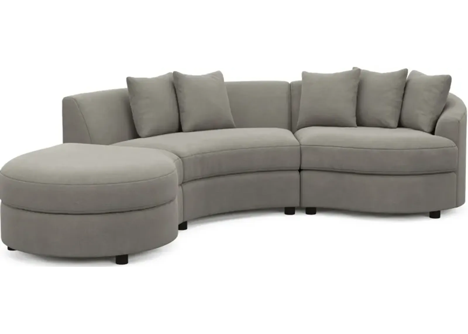 Allegra Foam Comfort 3-Piece Sectional with Left-Facing Chaise - Abington Fog