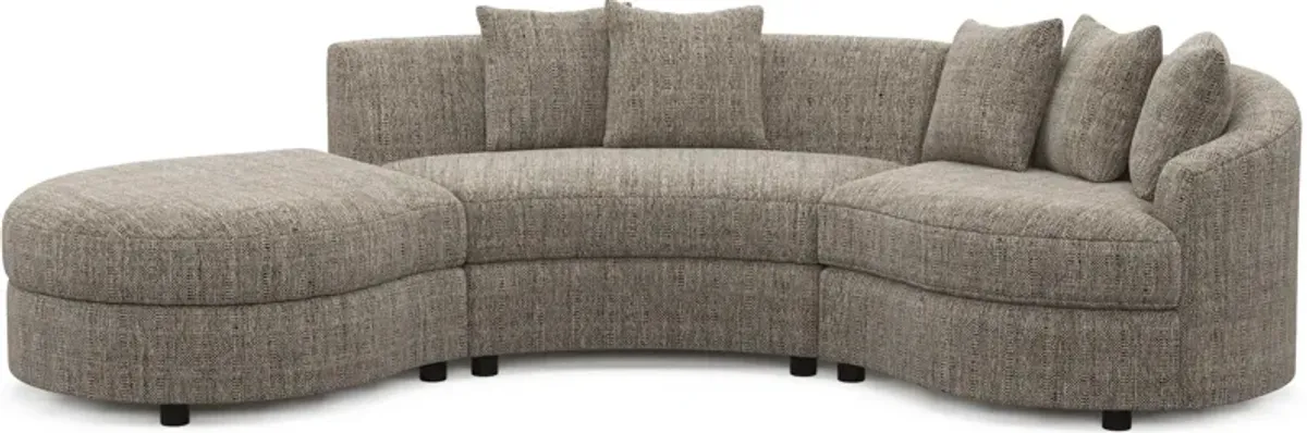 Allegra Foam Comfort 3-Piece Sectional with Left-Facing Chaise - Mason Flint